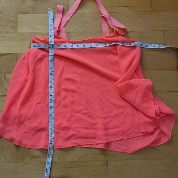 REHAB neon coral pink flowy summer top medium @v - Picture 7 of 7